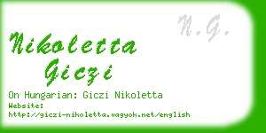 nikoletta giczi business card